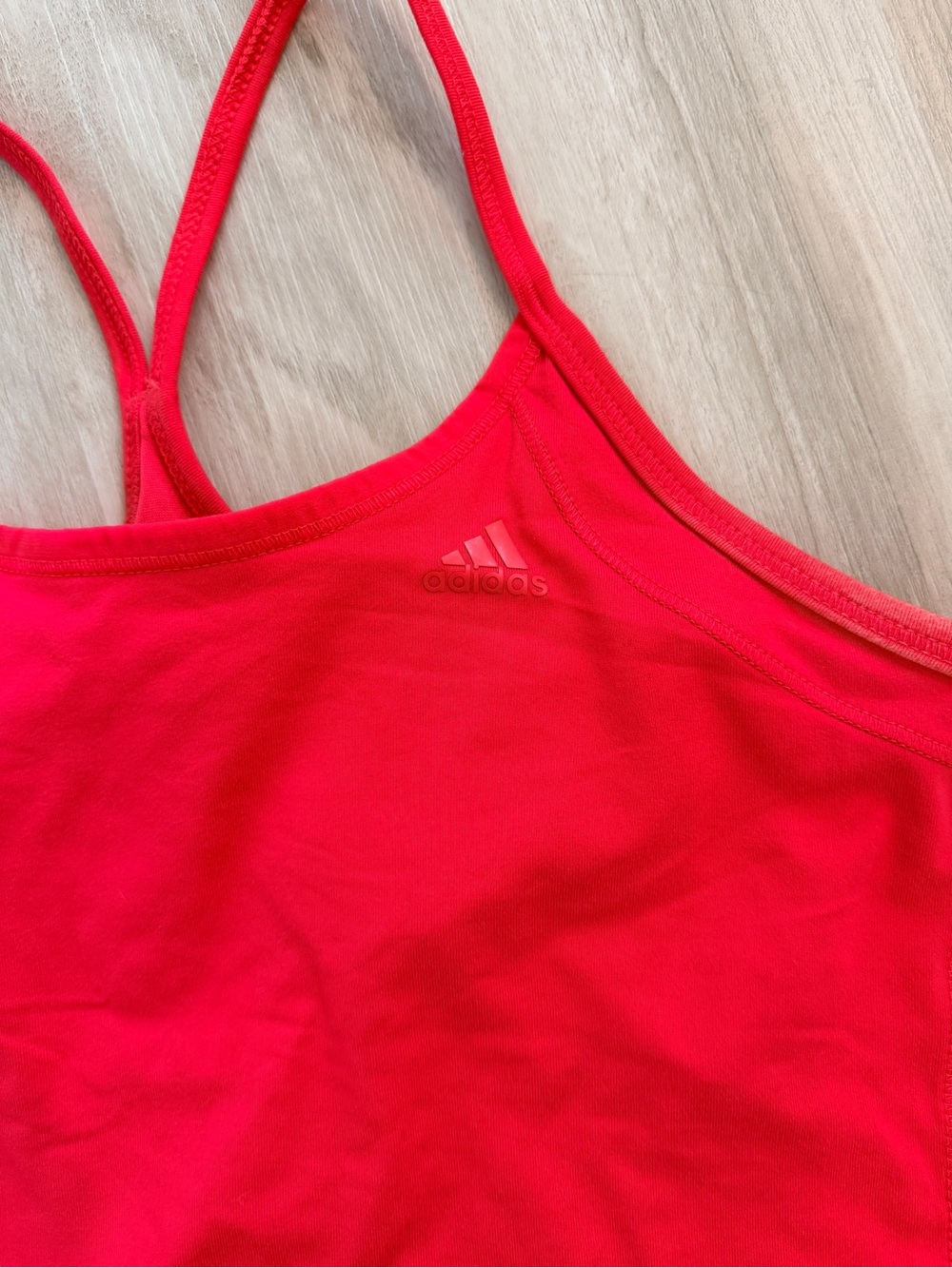 adidas Bright Red Strappy Sports Tank